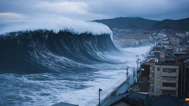 Terjadinya Tsunami Yang Sedang Dilanda Jepang Akibat Gempa 8.8 Magnitude di Rusia